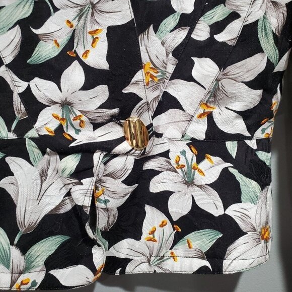 NWT Richard Warren Vintage Women's Floral Jacket Blazer Fitted Short Size 10 - Picture 4 of 15